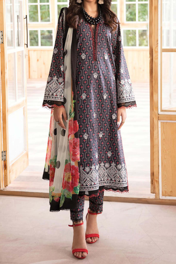 Afrozeh Printskari Unstitched 3 Piece Summer Lawn Collection'2023-ALV4-10