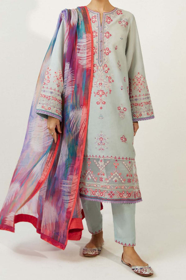 Coco by Zara Shahjahan Unstitched 3 Piece Lawn Vol-02 Collection'2023-ZSC-07-B