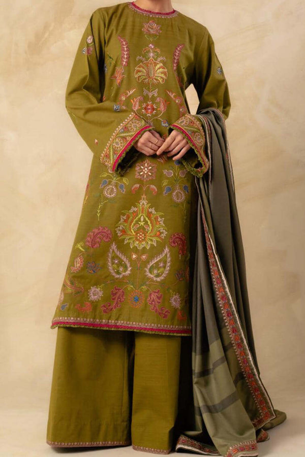 Coco by Zara Shahjahan Unstitched 3 Piece Winter Collection'2023-ZW-06-B