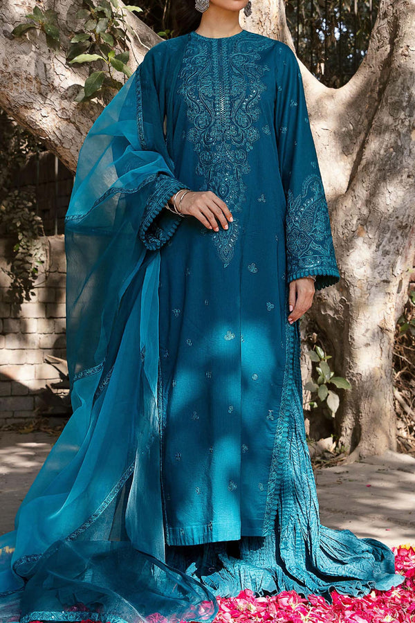 Raqs Ayzel by Afrozeh Unstitched 3 Piece Festive Lawn Collection'2023-AZL-V2-07