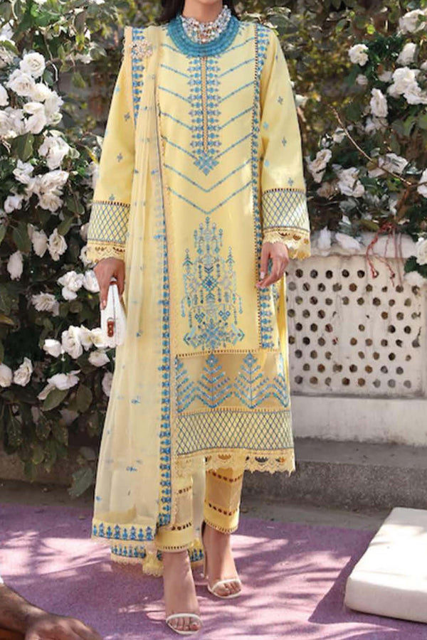 Lamhay by Afrozeh Unstitched 3 Piece Luxury Lawn Collection'2023-AL-V1-07-Zephyr