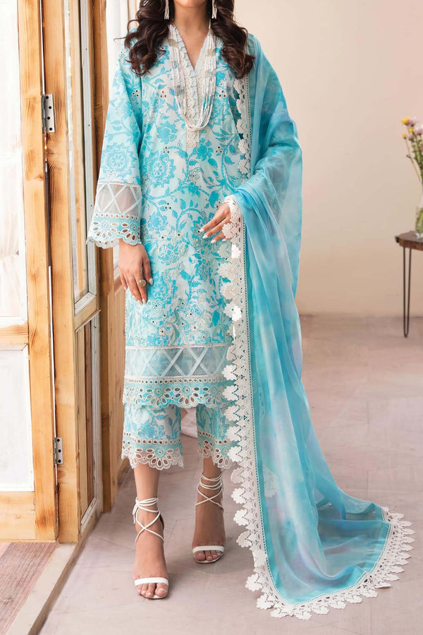 Afrozeh Printskari Unstitched 3 Piece Summer Lawn Collection'2023-ALV4-06