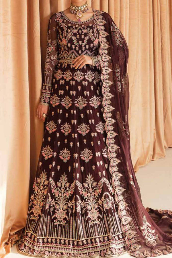 Fleur De Lis Ayzel by Afrozeh Unstitched Luxury Chiffon Collection'2023-06-Camellia