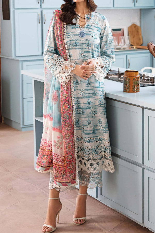 Afrozeh Printskari Unstitched 3 Piece Summer Lawn Collection'2023-ALV4-04