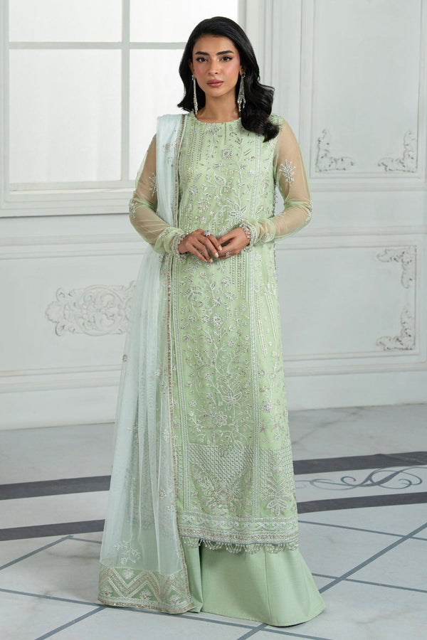 Inara By Zarif Unstitched 3 Piece Formals Collection'2025-ZRI-04-Yasmin - Mint
