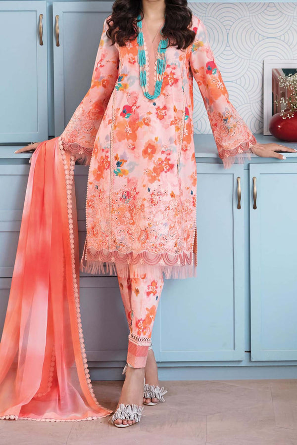Afrozeh Printskari Unstitched 3 Piece Summer Lawn Collection'2023-ALV4-03