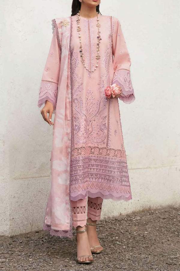 Lamhay by Afrozeh Unstitched 3 Piece Luxury Lawn Collection'2023-AL-V1-03-Roseate