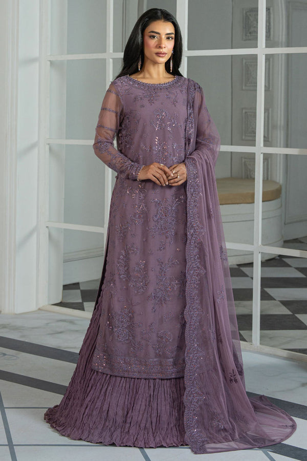Inara By Zarif Unstitched 3 Piece Formals Collection'2025-ZRI-03-Nisa - Purple