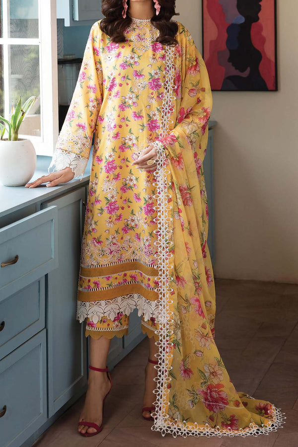 Afrozeh Printskari Unstitched 3 Piece Summer Lawn Collection'2023-ALV4-01