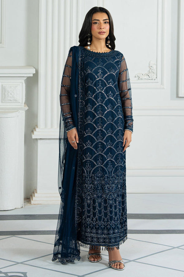 Inara By Zarif Unstitched 3 Piece Formals Collection'2025-ZRI-02-Melisa - Navy Blue
