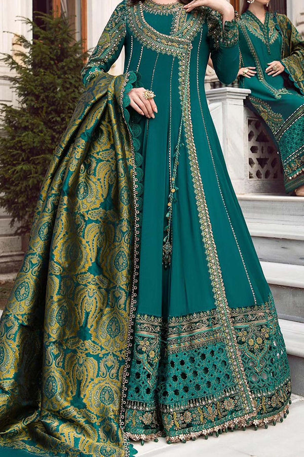 Maria B Unstitched 3 Piece Emb Linen Collection'2023-DL-1107