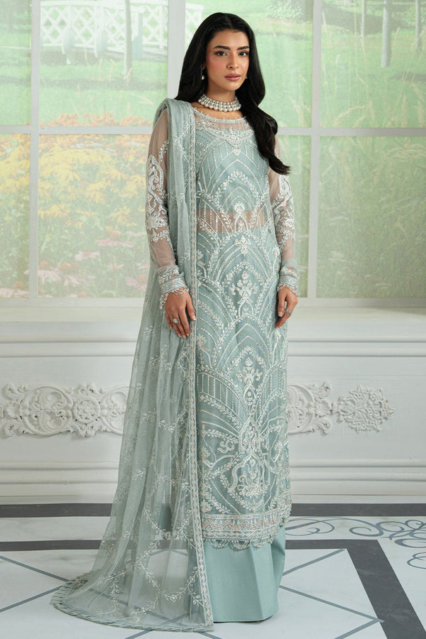 Inara By Zarif Unstitched 3 Piece Formals Collection'2025-ZRI-01-Ruhya - Sky Blue