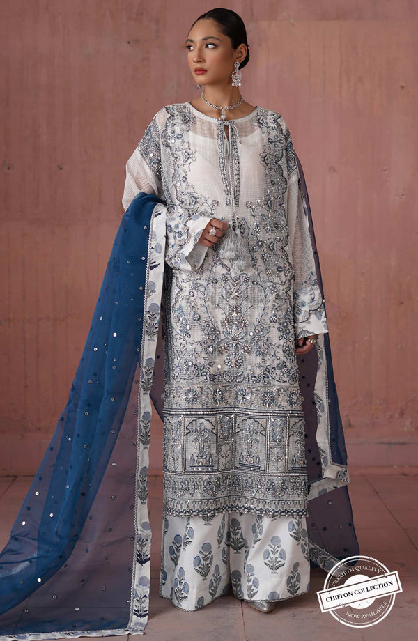 Mashq Premium by Maryum N Maria Unstitched Chiffon Collection'2023-QFD-0049