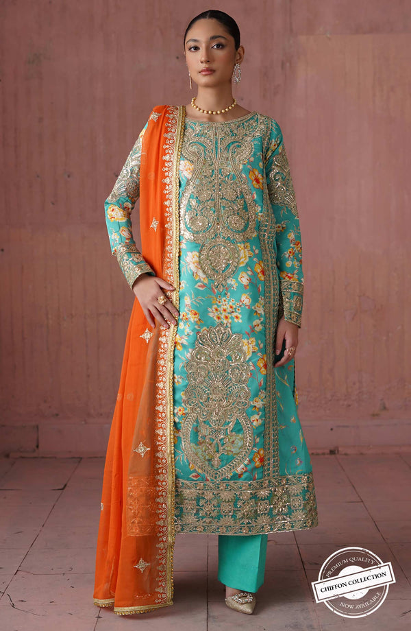 Mashq Premium by Maryum N Maria Unstitched Chiffon Collection'2023-QFD-0052
