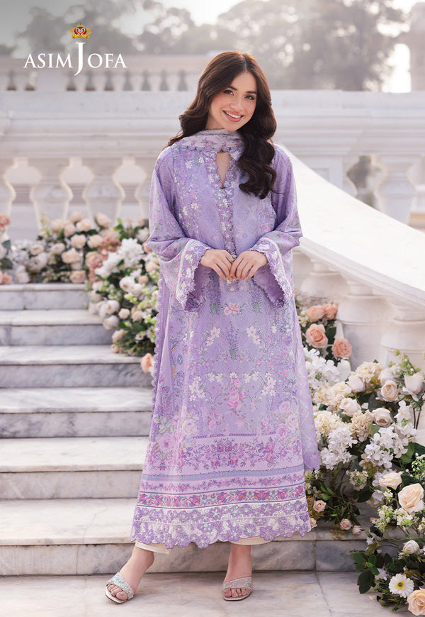 Asim Jofa Designers Limited Edition Ajrsd-01 Digitally Printed Embroidered Grip Stitched 3 Pcs