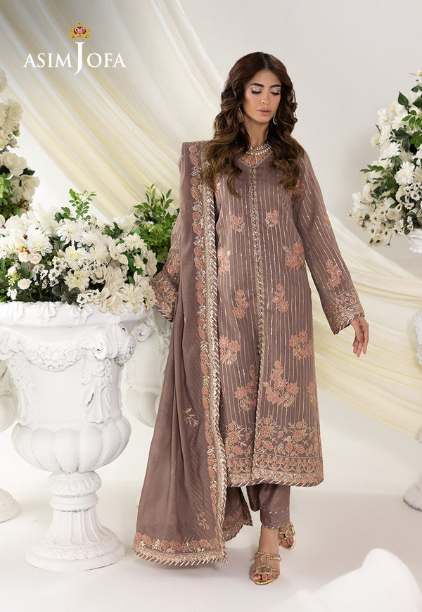 Izel By Asim Jofa Unstitched Formals Collection'2025-Ajizl-20 - Grey