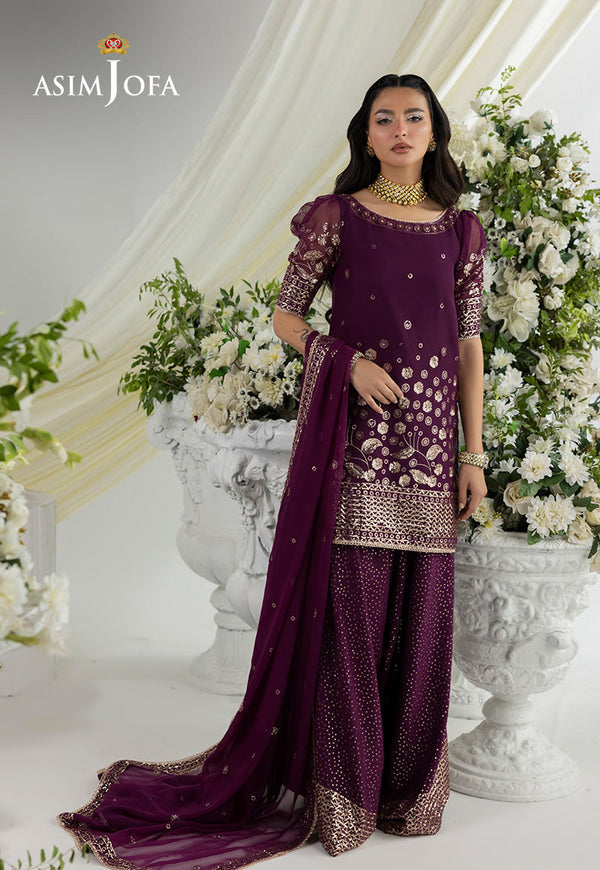 Izel By Asim Jofa Unstitched Formals Collection'2025-Ajizl-02 - Purple