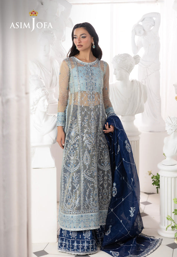 Izel By Asim Jofa Unstitched Formals Collection'2025-Ajizl-05 - Blue