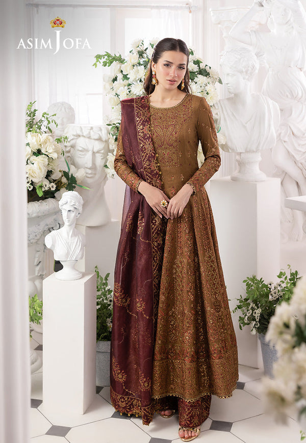 Izel By Asim Jofa Unstitched Formals Collection'2025-Ajizl-13 - Gold