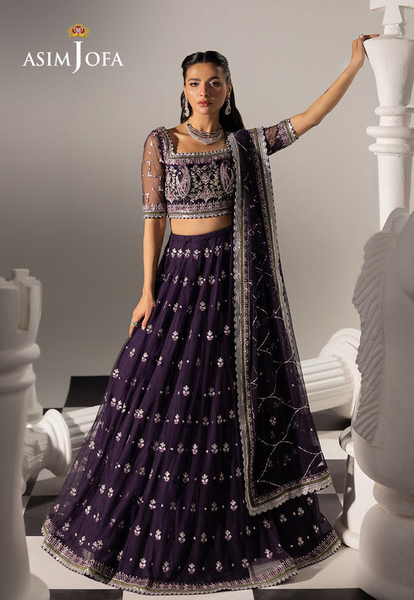 Izel By Asim Jofa Unstitched Formals Collection'2025-Ajizl-15 - Purple