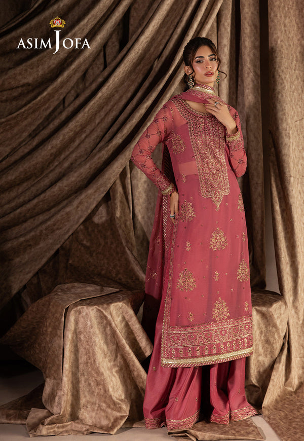 Izel By Asim Jofa Unstitched Formals Collection'2025-Ajizl-14 - Pink