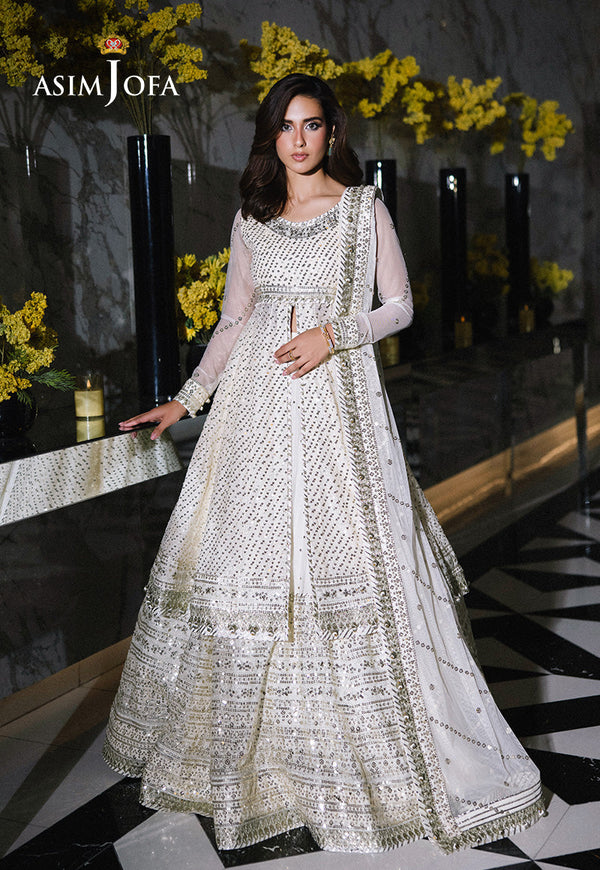 Asim Jofa Festive 25 Ajff-09 Embroidered Net 3 Pcs
