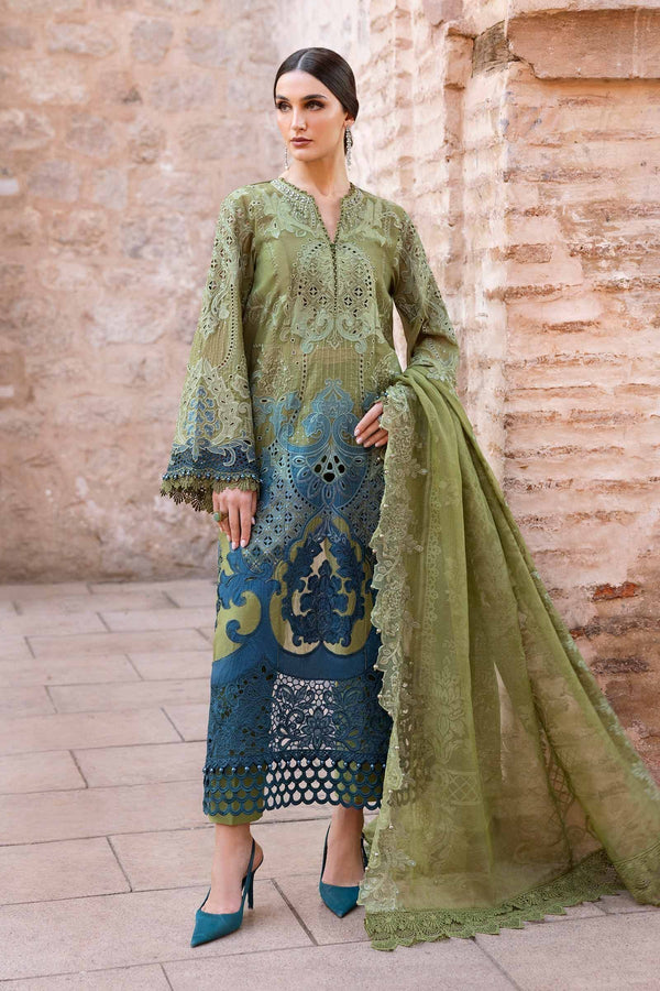Voyage A'Luxe By Maria B Unstitched 3 Piece Lawn Collection'2025-ML-2501-A -  Pista