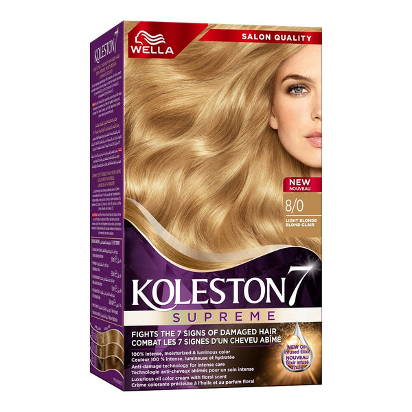Wella- Koleston Kit 8 0 Light Blond Menap