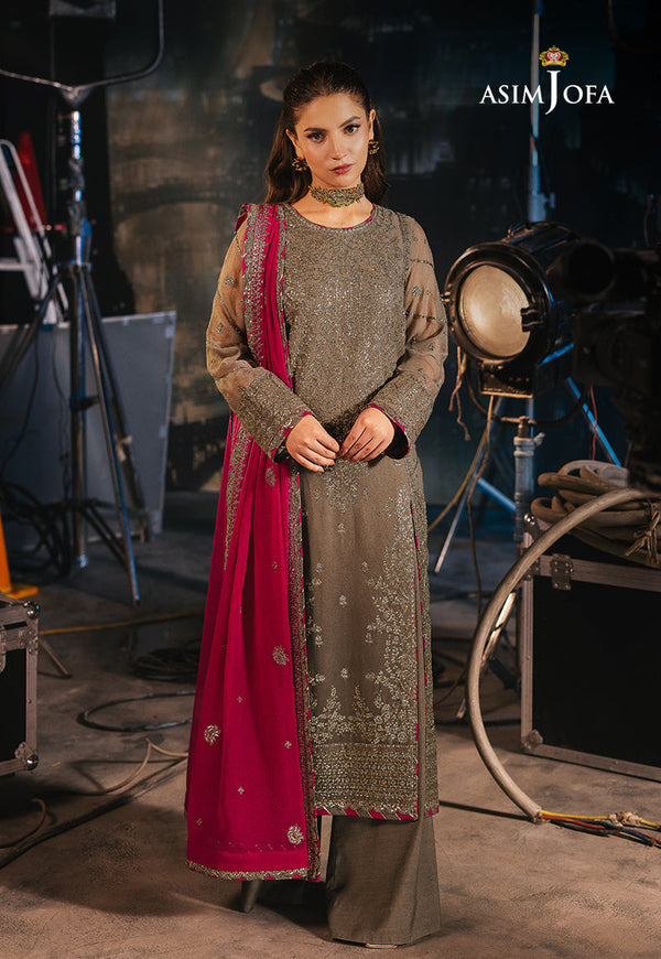 Asim Jofa LUXURY FESTIVE DROP 2 Ajlf-06 Embroidered Chiffon 3 Pcs