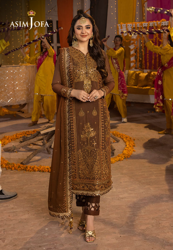 Asim Jofa Dastaan Pret Ajdap-11 Embroidered Paper Cotton Stitched 3 Pcs