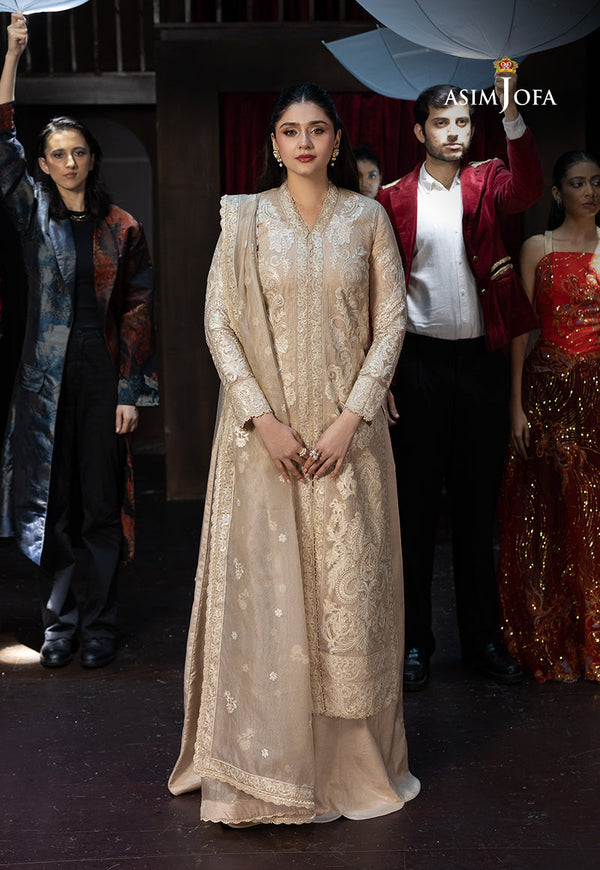 Asim Jofa Luxury Festive Drop 3 Ajllf-20 Embroidered Javeria Net 3 Pcs