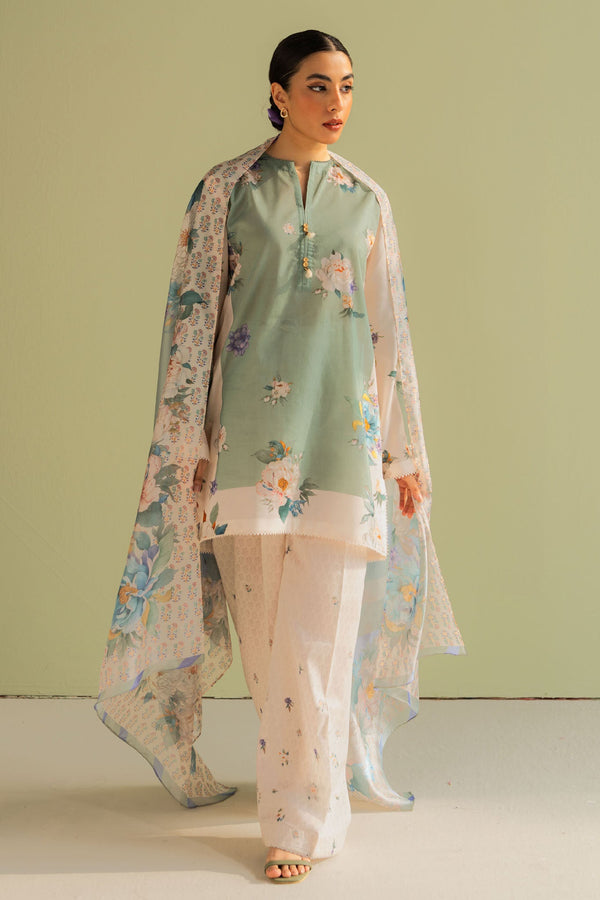 Coco Prints by Zara Shah Jahan Unstitched 3 Piece Lawn Collection-02-A-Sofia - Light Green