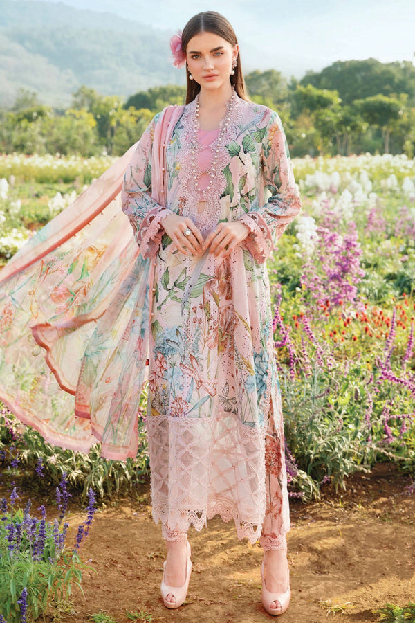 M.Prints By Maria B Unstitched 3 Piece Spring Summer Collection'2025-02-A - Pink