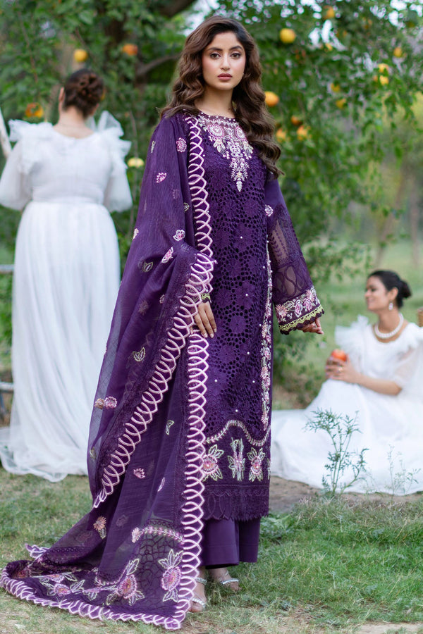 Sophie By Mahnur Unstitched 3 Piece Luxury Lawn Collection'2025-02-Ayra - Purple
