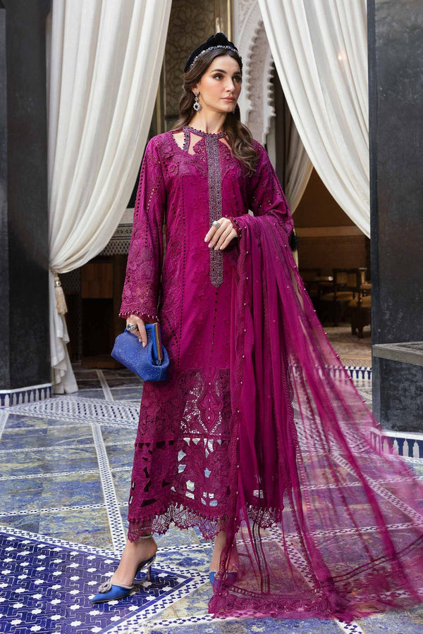 Voyage A'Luxe By Maria B Unstitched 3 Piece Lawn Collection'2025-ML-2502-B -  Purple