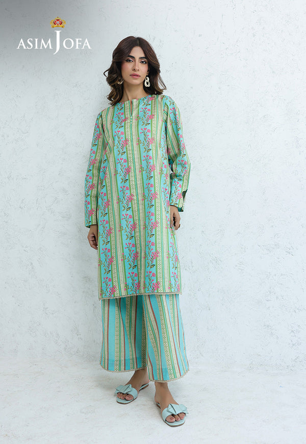 Daily Pret By Asim Jofa Stitched 2 Piece Cambric Collection'2025-AJPB-204 - Green
