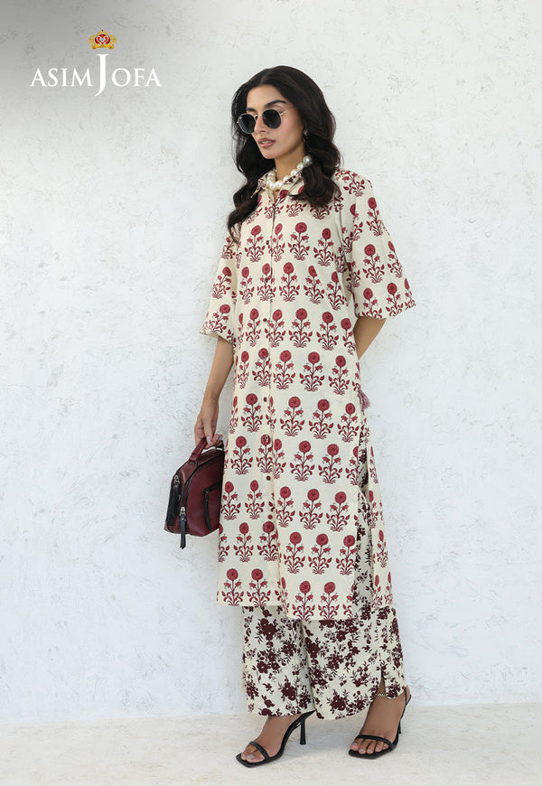 Daily Pret By Asim Jofa Stitched 2 Piece Cambric Collection'2025-AJPB-209 - Cream