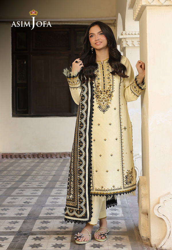 Asim Jofa Festive Edit '25 Ajubf-17 Embroidered Dobby 3 Pcs