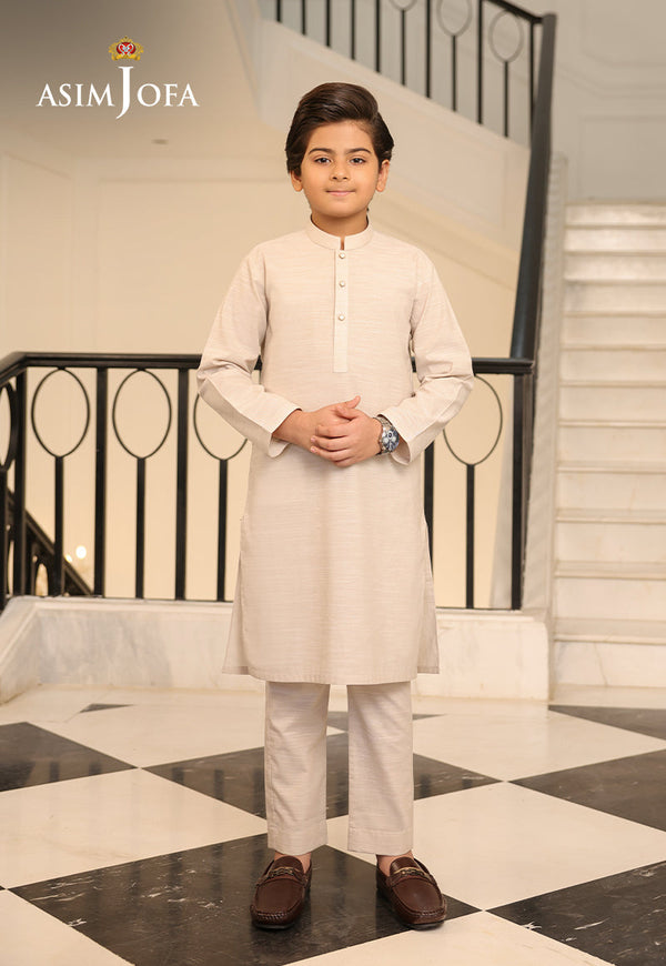 Ethnic Rtw By Asim Jofa Kids Stitched 2 Piece Collection'2025-Ajbkt-02 - White