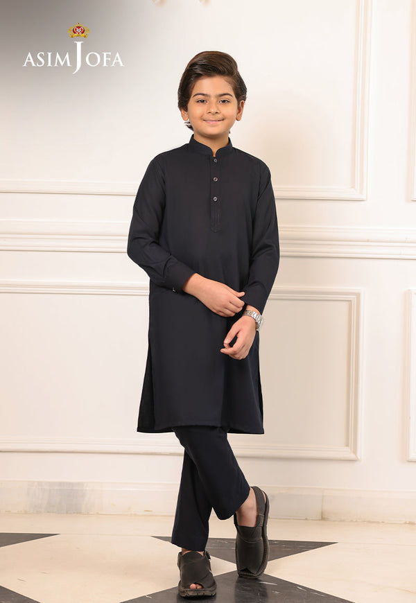 Ethnic Rtw By Asim Jofa Kids Stitched 2 Piece Collection'2025-Ajbkt-04 - Blue
