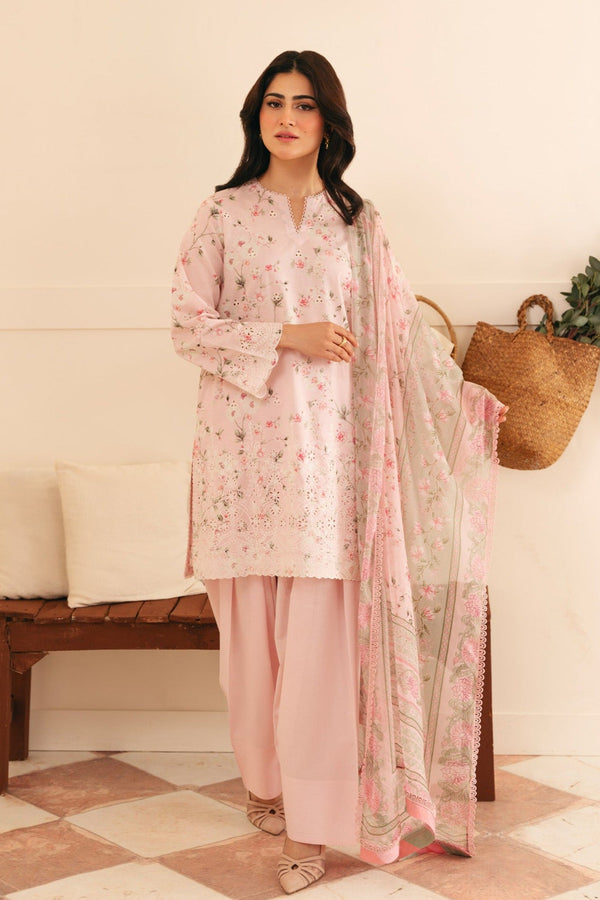 Festive Edit By Sahar Unstitched 3 Piece Emb Lawn Collection-04-Amethyst Garden - Pink