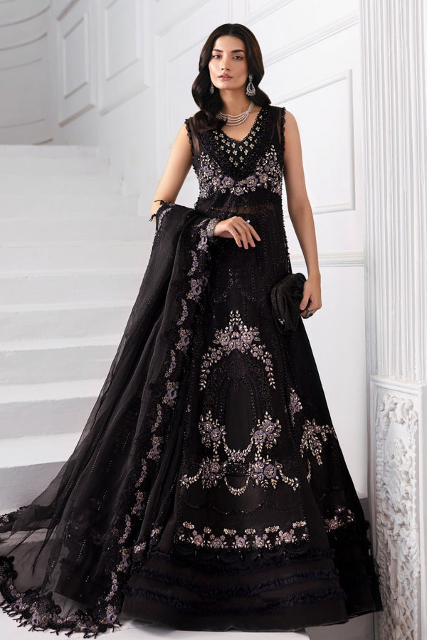 Mbroidered By Maria B Unstitched 3 Piece Wedding Collection'2025-BD-3004 - Black