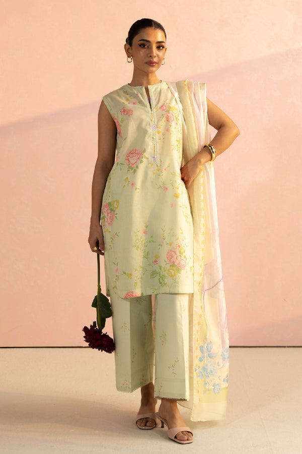 Coco Prints by Zara Shah Jahan Unstitched 3 Piece Lawn Collection-05-A-Mia - Cream