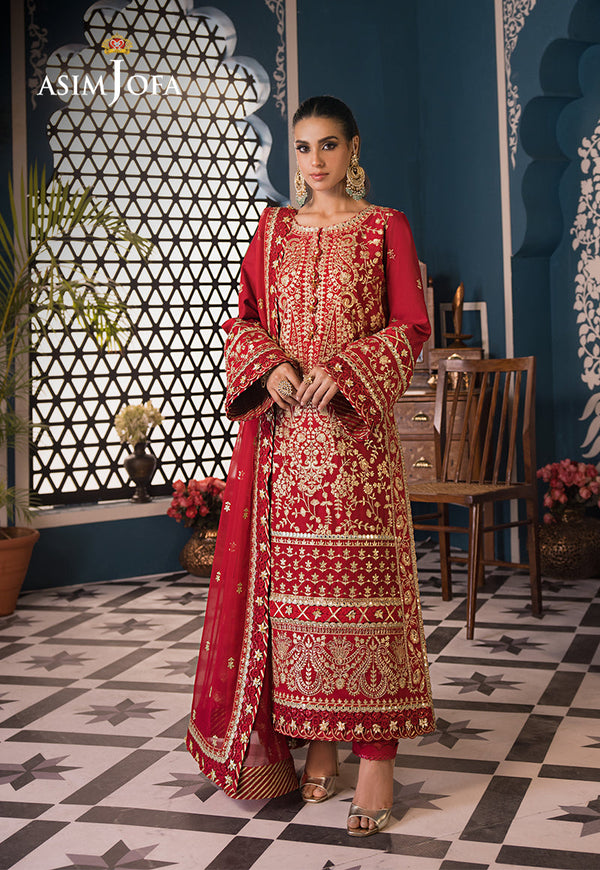 Asim Jofa Designers Limited Edition Ajfid-10 Embroidered Stitched 3 Pcs