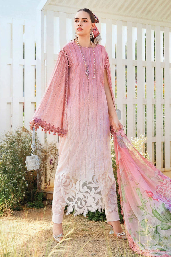 M.Prints By Maria B Unstitched 3 Piece Spring Summer Collection'2025-06-A - Pink
