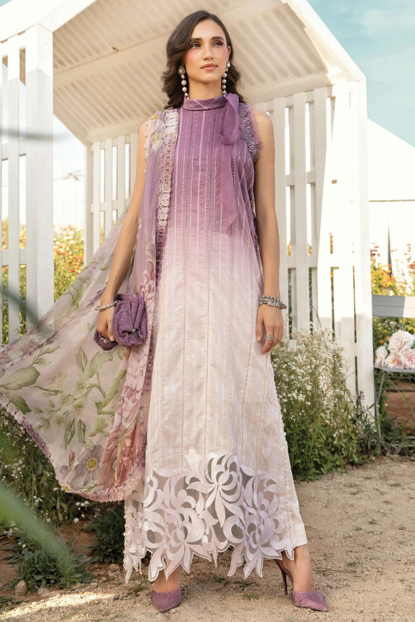M.Prints By Maria B Unstitched 3 Piece Spring Summer Collection'2025-06-B - Light Purple
