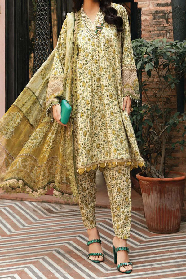 M Prints By Maria B Unstitched 3 Piece Luxury Emb Lawn Eid 2 Edit Collection'2024-MPT-2207-A