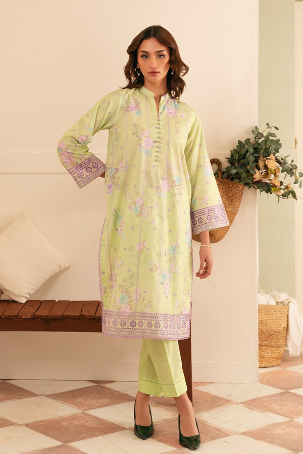 Festive Edit By Sahar Unstitched 3 Piece Emb Lawn Collection-07-Lavender Meadow - Pista