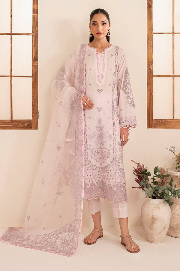 Lamhay By Zarif Unstitched 3 Piece Luxury Eid Lawn Collection-07-Nerisa - White
