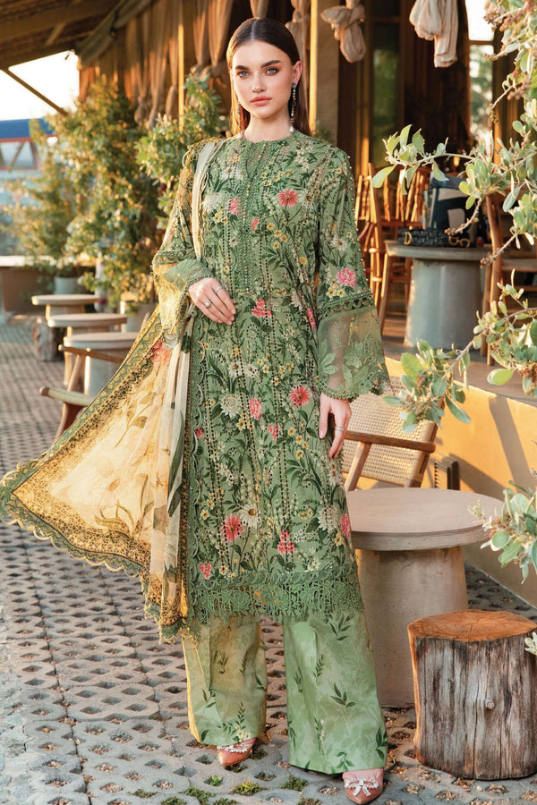 M.Prints By Maria B Unstitched 3 Piece Spring Summer Collection'2025-08-B - Mehndi